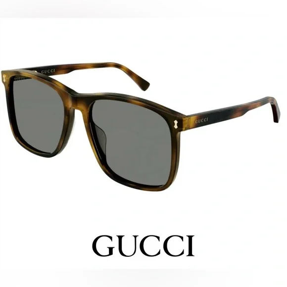 New Gucci Sunglasses Havana Gray 57-17-45 Unisex $455